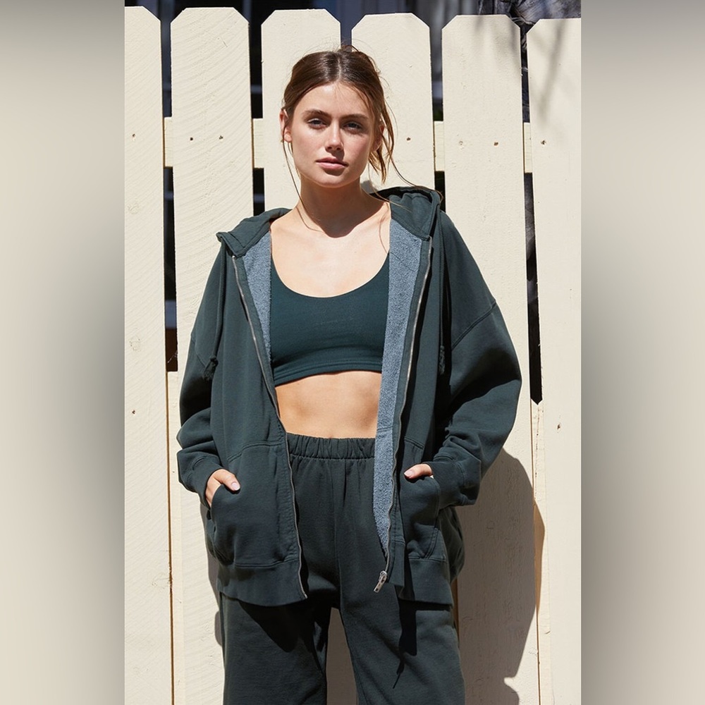 John Galt Green Full Zip Christy Hoodie